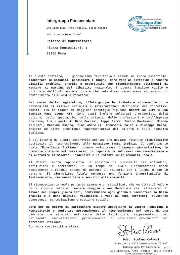 “Eccellenze 2026” alla Camera: tra i premiati anche Felice Siniscalchi, direttore di Binews