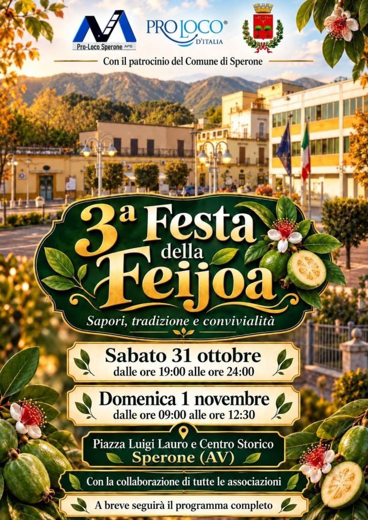 Sperone, torna la Festa della Feijoa: folklore, sapori e tradizioni per la terza edizione Sperone, torna la Festa della Feijoa: folklore, sapori e tradizioni per la terza edizione