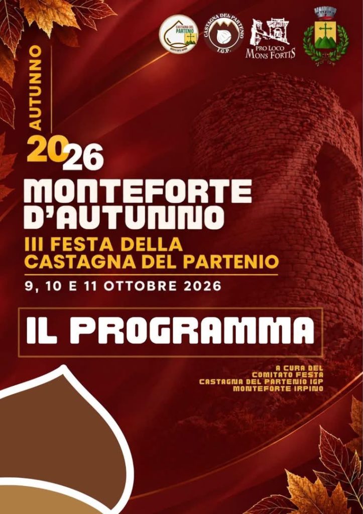 Monteforte d’Autunno, tre appuntamenti tra sapori, tradizioni e storia: si parte con la Festa della Castagna del Partenio