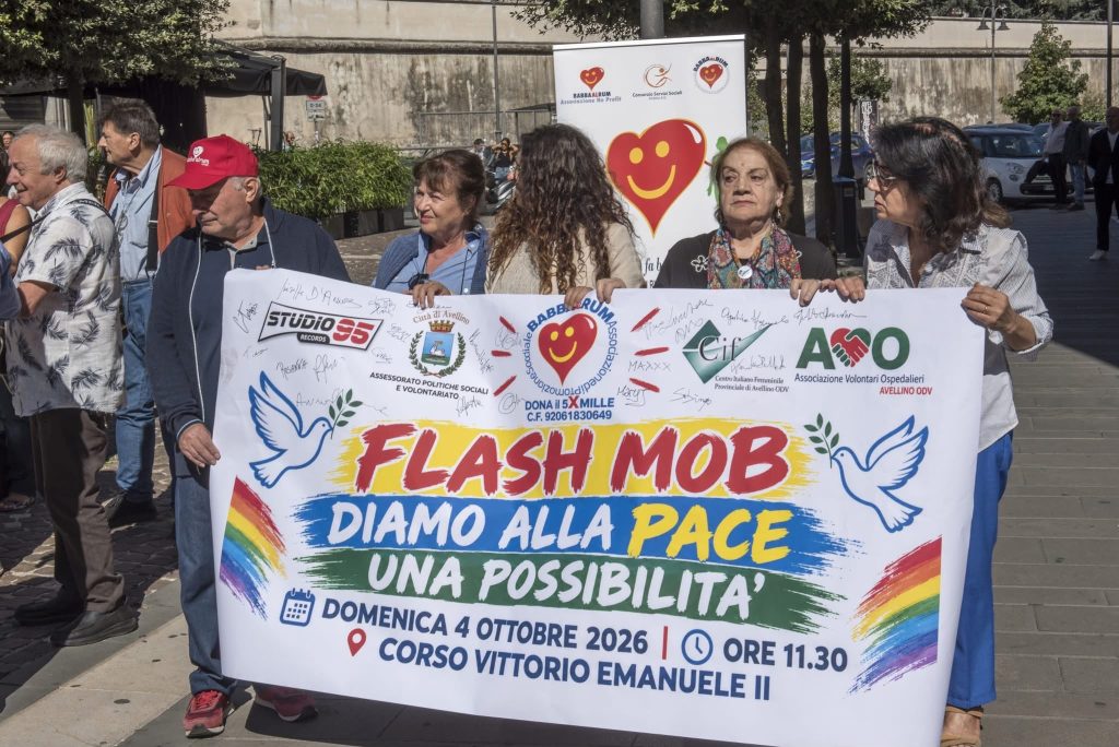 Avellino, domenica il flash mob per la pace: musica e solidarietà lungo Corso Vittorio Emanuele (FOTO)
