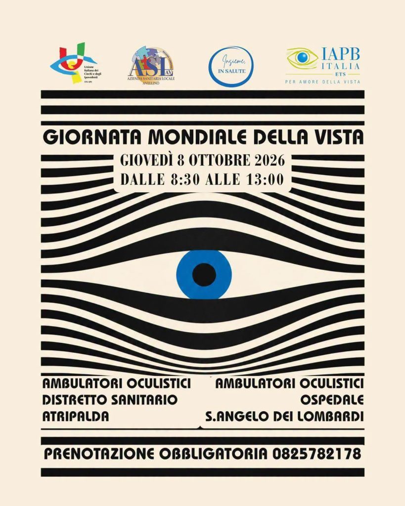 Giornata Mondiale della Vista, visite oculistiche gratuite ad Atripalda e Sant’Angelo dei Lombardi Giornata Mondiale della Vista, visite oculistiche gratuite ad Atripalda e Sant’Angelo dei Lombardi