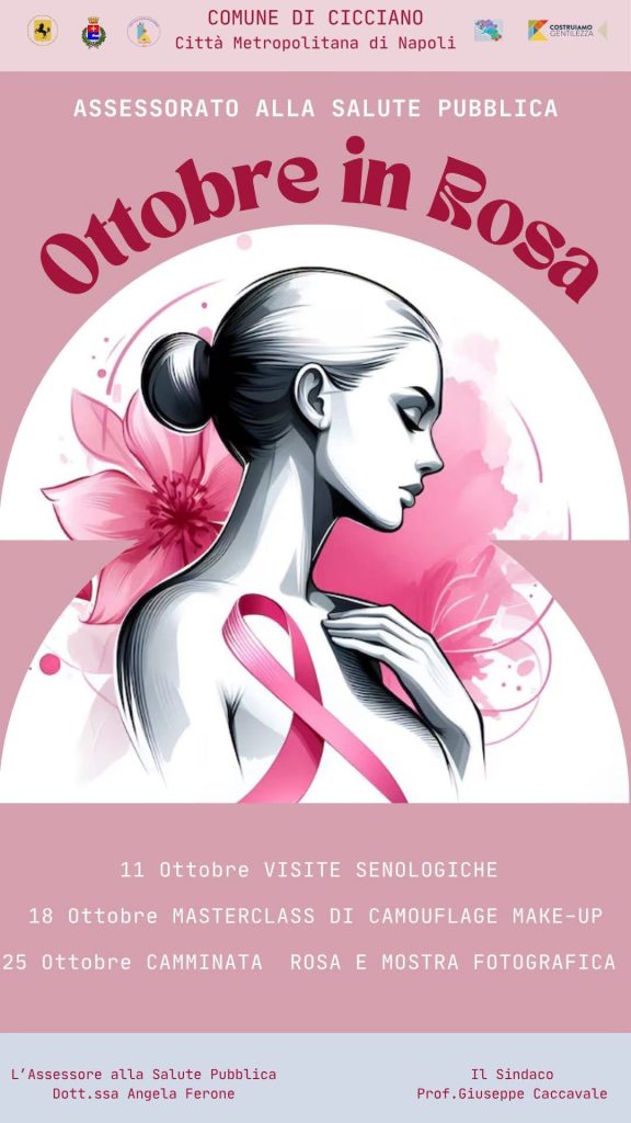 Cicciano, “Ottobre in Rosa”: visite senologiche, masterclass e camminata per la prevenzione