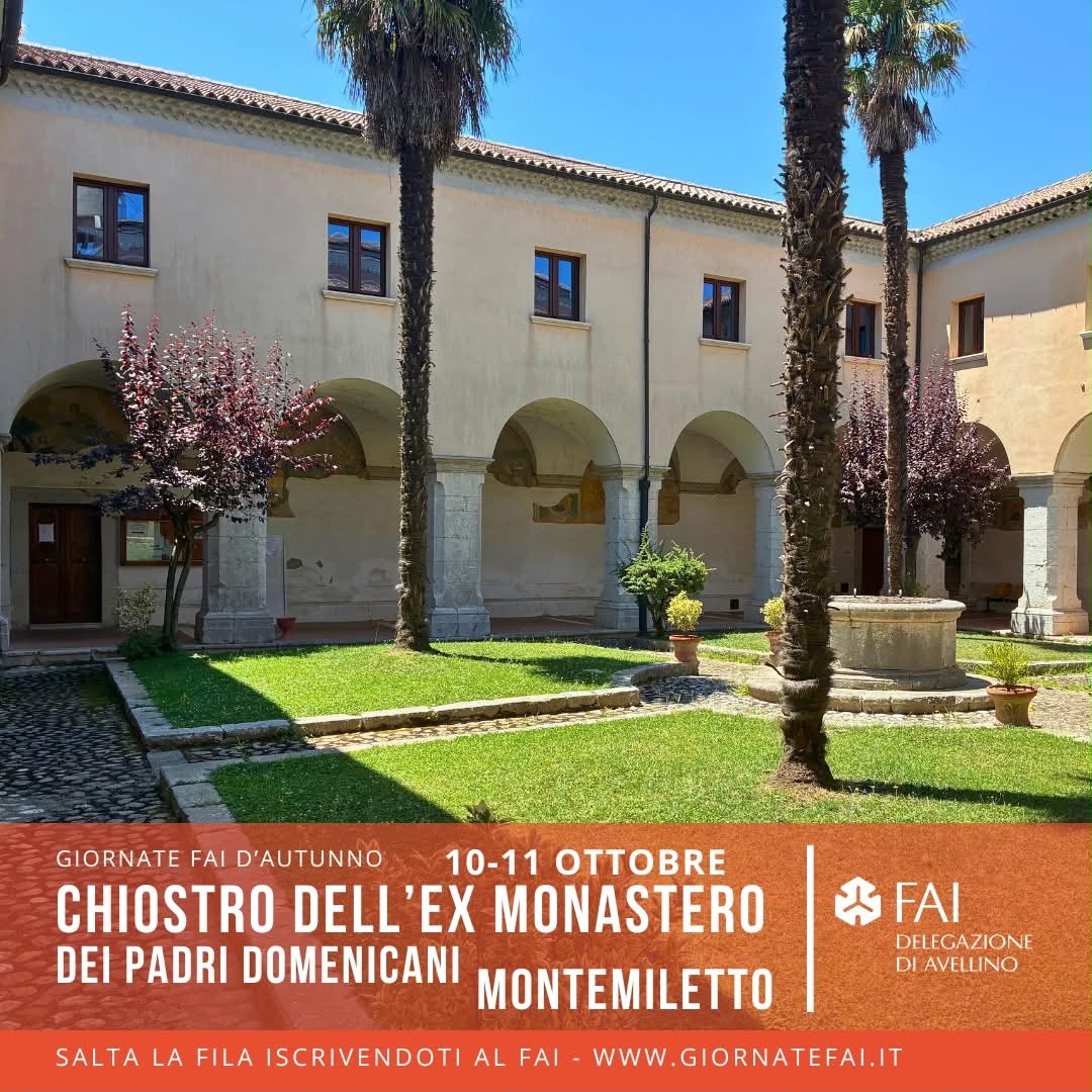 Giornate FAI d’Autunno 2026, l’Irpinia apre i suoi tesori: Montemiletto e Mercogliano protagoniste