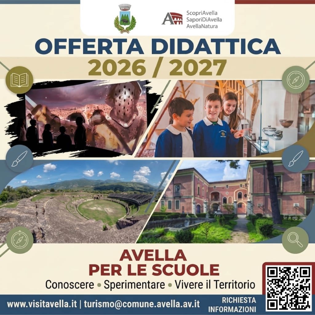 “Avella per le Scuole”, online il catalogo dell’offerta formativa 2026/2027 “Avella per le Scuole”, online il catalogo dell’offerta formativa 2026/2027