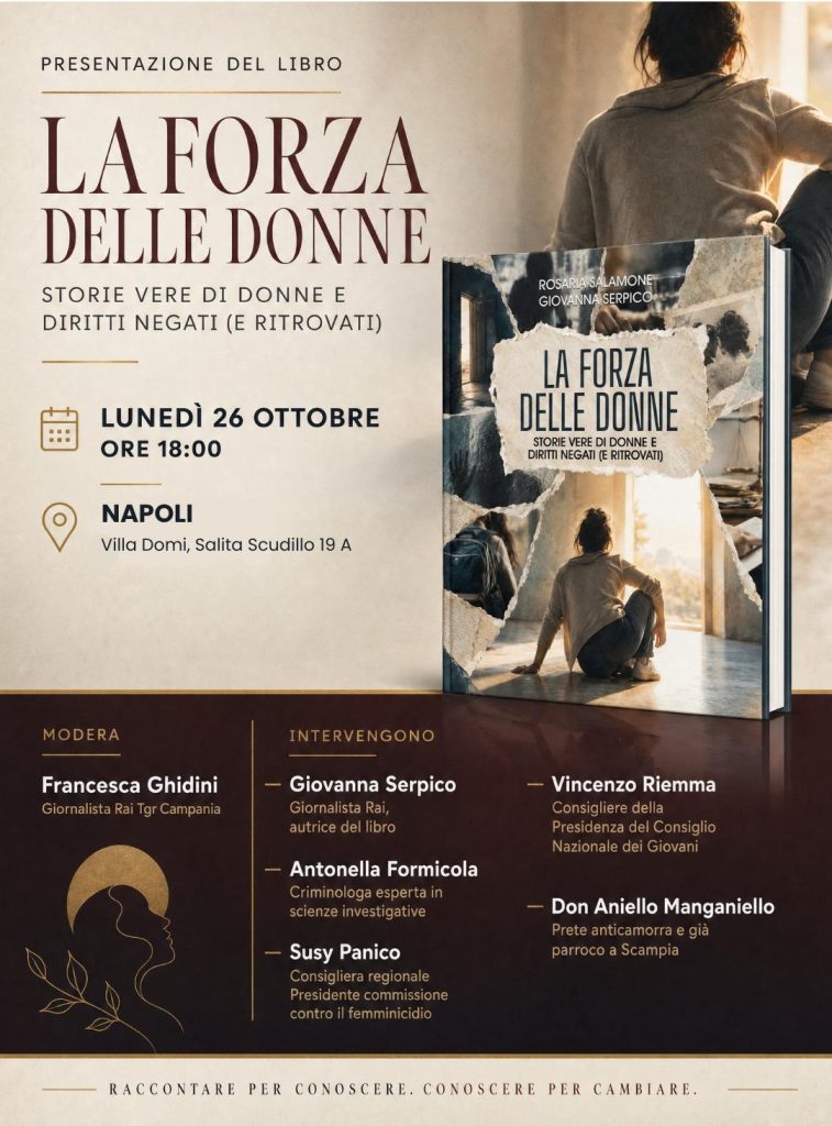 Giovanna Serpico presenta il libro scritto con l’avvocata Rosaria Salamone. La forza delle donne tra diritti negati e ritrovati. Giovanna Serpico presenta il libro scritto con l’avvocata Rosaria Salamone. La forza delle donne tra diritti negati e ritrovati.
