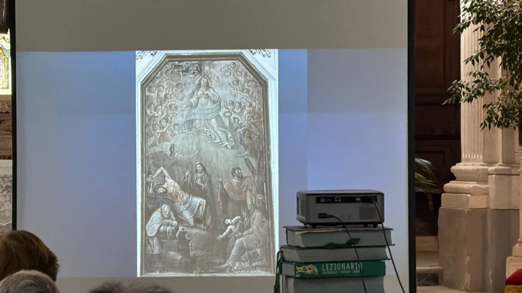 Avella, torna a splendere la “Vergine in gloria e Santi”: presentato il restauro della tela di Odoardo Fischetti del 1821